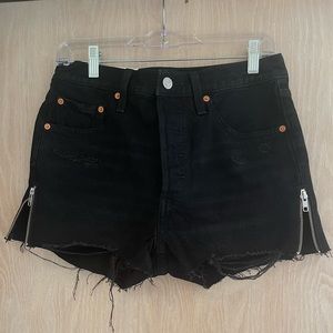 Levi’s  501s Zip Your Lip High Waisted Denim Short